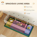 PawHut Pet Playpen with Waterproof Mat, DIY Small Animal Enclosure 34 Panels