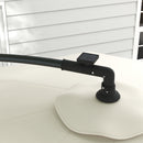 Outsunny 3(m) LED Patio Banana Umbrella Cantilever Parasol W/ Crank - Grey/Beige