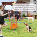 PawHut 6 Pieces Dog Agility Equipment, Obstacle Training Course Kit, Orange