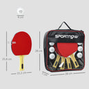 SPORTNOW Table Tennis Rackets, Portable Table Tennis Set W/ 4 Bats, 8 Balls
