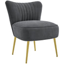HOMCOM Accent Chair Wingback Armless Chair For Bedroom