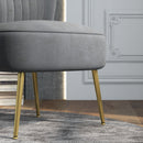 HOMCOM Accent Chair Wingback Armless Chair For Bedroom