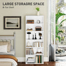 HOMCOM 6 Tier Bookshelf, Freestanding Bookcase With Adjustable Shelves