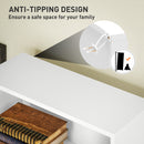 HOMCOM 6 Tier Bookshelf, Freestanding Bookcase With Adjustable Shelves