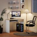 HOMCOM Compact Computer Table With Keyboard Tray And Drawer