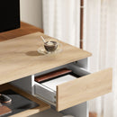 HOMCOM Compact Computer Table With Keyboard Tray And Drawer