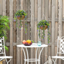 HOMCOM Set Of 2 Artificial Plants, Lavender Flowers In Basket, Purple