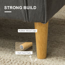 HOMCOM Compact 2 Seater Sofa With Under Seat Storage For Small Spaces