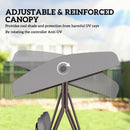 Outsunny 3 Seater Garden Swing Chair, Light Grey