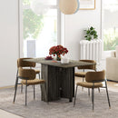 HOMCOM Mobile Drop Leaf Dining Table Folding Desk W/ 2 Wheels Storage Shelves