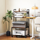 HOMCOM 4-Tier Mobile Printer Stand with Power Outlets for Home Office