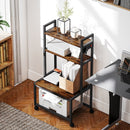HOMCOM 4-Tier Mobile Printer Stand with Power Outlets for Home Office