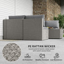 Outsunny 7 Pieces Rattan Garden Furniture Set with Cushions, Grey