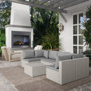 Outsunny 7 Pieces Rattan Garden Furniture Set with Cushions, Grey