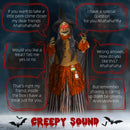 HOMCOM Outdoor Halloween Animatronic with Sound Activated, Light Up Eyes