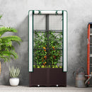 Outsunny Plastic Vegetable Planter with Trellis, 120 x 40 x 140 cm