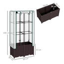Outsunny Plastic Vegetable Planter with Trellis, 120 x 40 x 140 cm