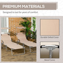 Outsunny Folding Sun Lounger Set Of 2 W/ Sunshade Adjustable Backrest
