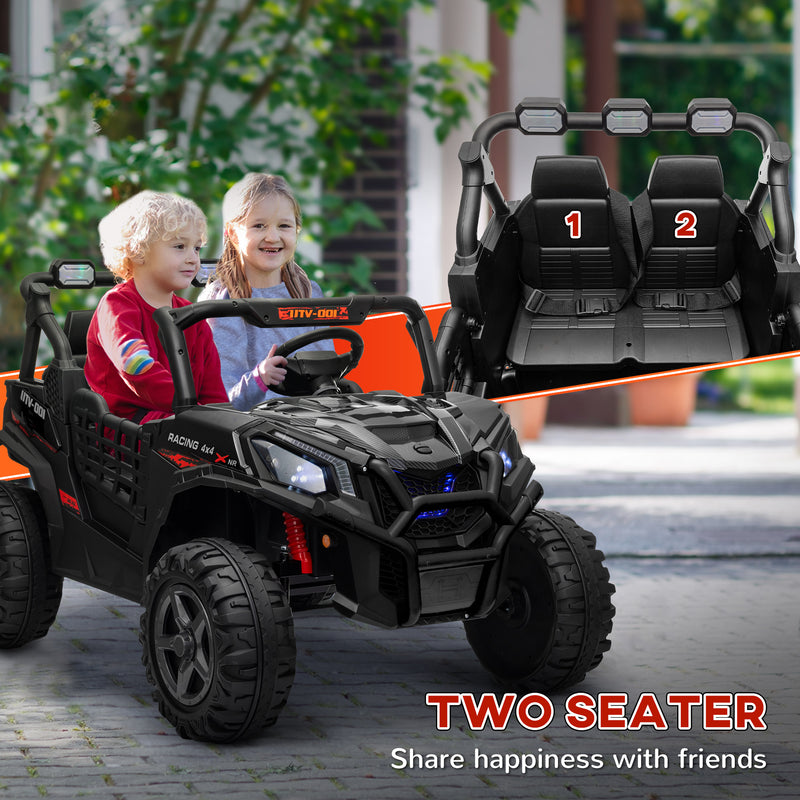 AIYAPLAY 2 Seater 24V Kids Electric Car w/ Remote Control
