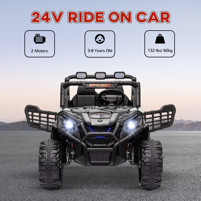 AIYAPLAY 2 Seater 24V Kids Electric Car w/ Remote Control
