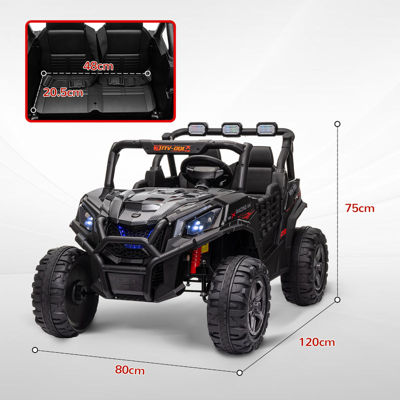 AIYAPLAY 2 Seater 24V Kids Electric Car w/ Remote Control