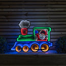 63cm Light up Christmas Train Infinity Decoration with Santa & LEDs