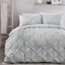 Serene Lara Duvet Cover Set in Silver