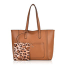 Lavender Animal purse and Shopper-Tan