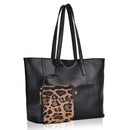Lavender Animal purse and Shopper-Black