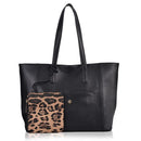 Lavender Animal purse and Shopper-Black