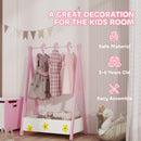 AIYAPLAY Baby Clothing Rack with Hangers, Shelf, Kids Clothes Rail