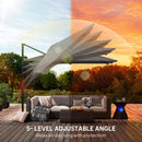 Outsunny 3 X 3 M Cantilever Parasol, Square Patio Umbrella With Crank Handle