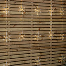 1.2m x 1.3m Light up Twinkling Snowflake Christmas Curtain Light with Warm White LEDs