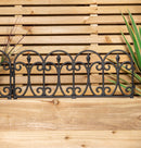 23cm Set of 4 Black Ornate Decorative Garden Border Edging