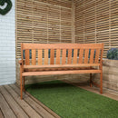 Cartmel 3 Seater Outdoor Wooden Garden Patio Bench