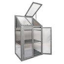1.2m x 0.69m Small Grey Wooden Mini Greenhouse Cold Frame