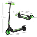 HOMCOM Folding Electric Scooter With Rear Wheel Brake
