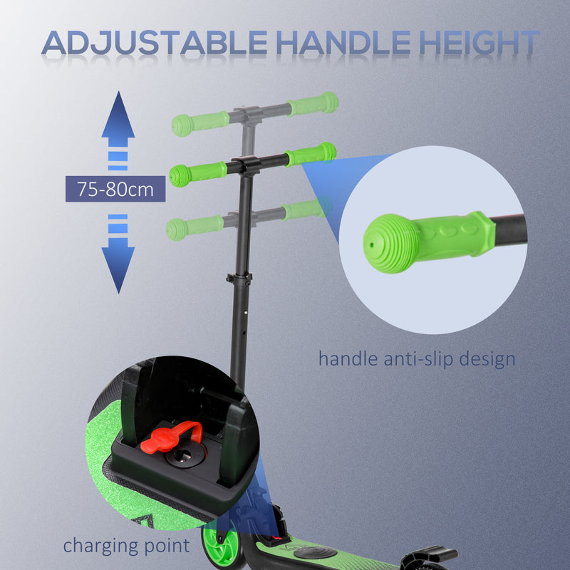 HOMCOM Folding Electric Scooter With Rear Wheel Brake