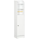 kleankin Freestanding Bathroom Storage Unit with Adjustable Shelf, White