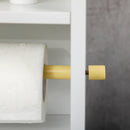 kleankin Freestanding Bathroom Storage Unit with Adjustable Shelf, White