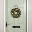 Bauble and Pinecone Hanging Christmas Wreath with Red Berries