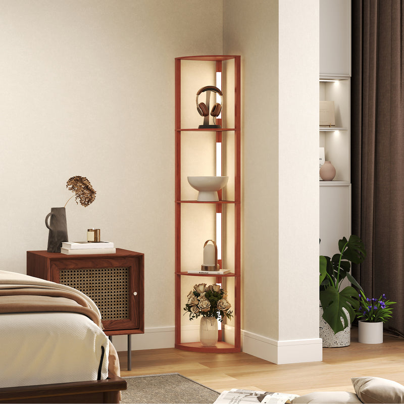 HOMCOM Corner Floor Lamp With Dimmable Warm White LED Light