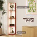 HOMCOM Corner Floor Lamp With Dimmable Warm White LED Light