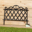 27cm x 47cm Plastic Garden Border Fence Edging with Lattice Design