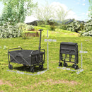 Outsunny 62L Festival Trolley, 120kg Heavy Duty Folding Trolley Cart
