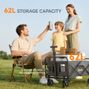 Outsunny 62L Festival Trolley, 120kg Heavy Duty Folding Trolley Cart