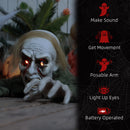 HOMCOM 167 cm Halloween Outdoor Decoration Crawling Zombie, Sound Activated