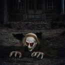 HOMCOM 167 cm Halloween Outdoor Decoration Crawling Zombie, Sound Activated