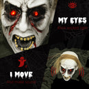 HOMCOM 167 cm Halloween Outdoor Decoration Crawling Zombie, Sound Activated