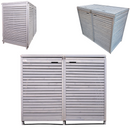 1.35m x 1.14m Large Grey Wooden Outdoor Garden Double Wheelie Bin Store Storage for 2 Bins